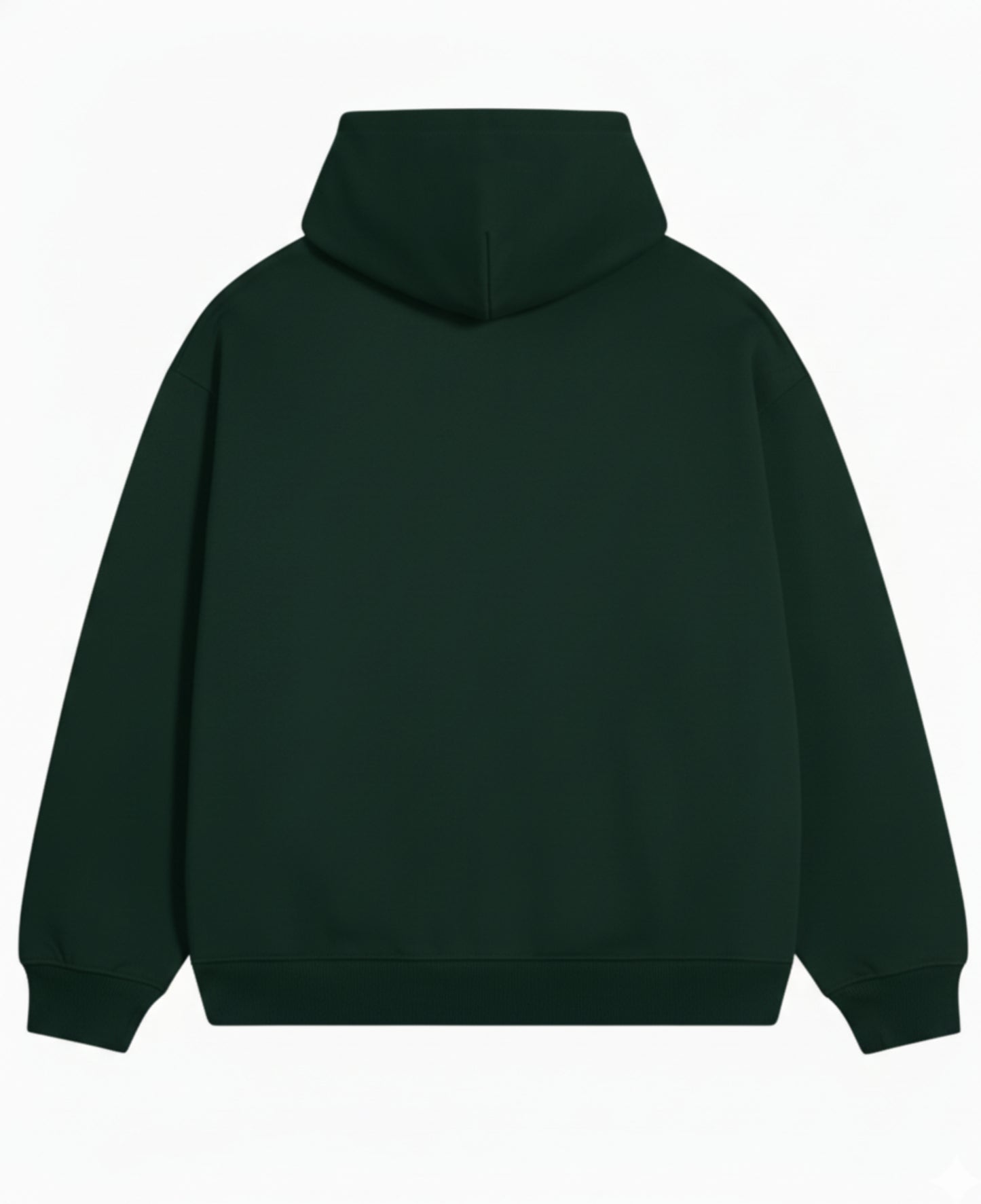 Bottle Green Oversized Hoodie Back Design