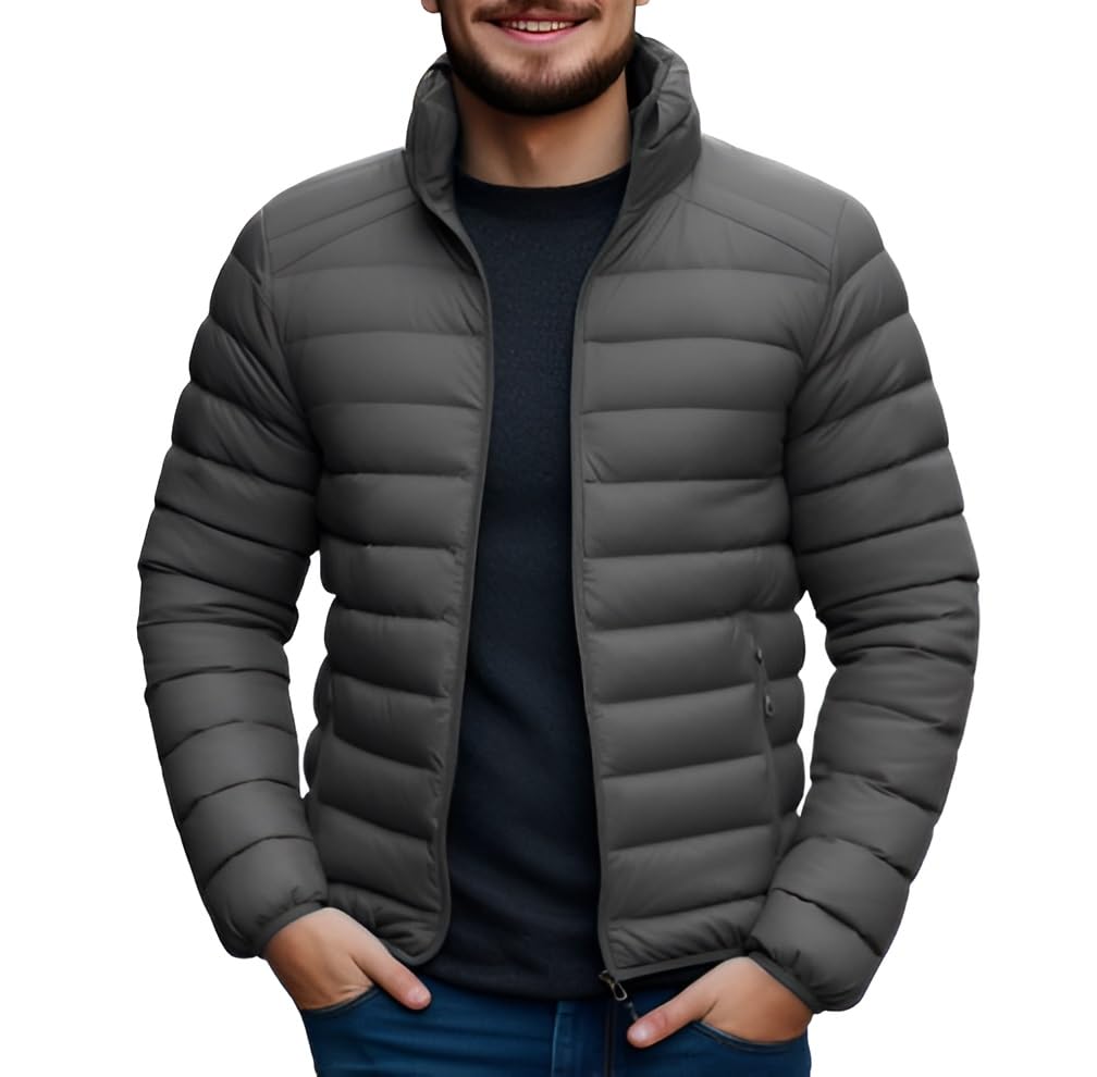 WAL Men's Nylon Jacket|Standard Length Puffer Winter Bomber Jacket|Stylish Jacket|Biker Casual Hoody Jacket
