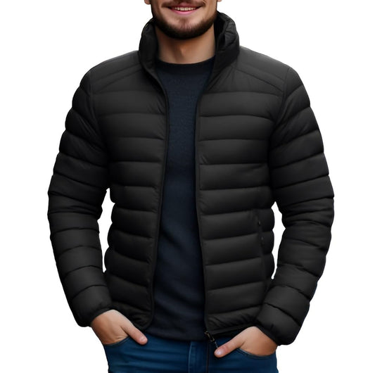 WAL Men's Nylon Jacket|Standard Length Puffer Winter Bomber Jacket|Stylish Jacket|Biker Casual Hoody Jacket
