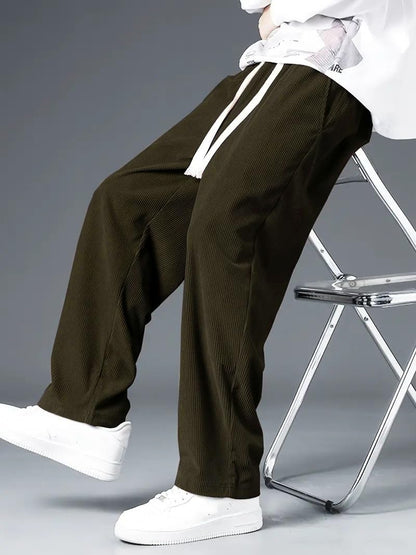 WAL Lycra Track Pants for Men – Stretchable Loose Fit Gym Joggers | Korean Style Workout | Loose Mid Rise Trouser (Available in Plus Size)