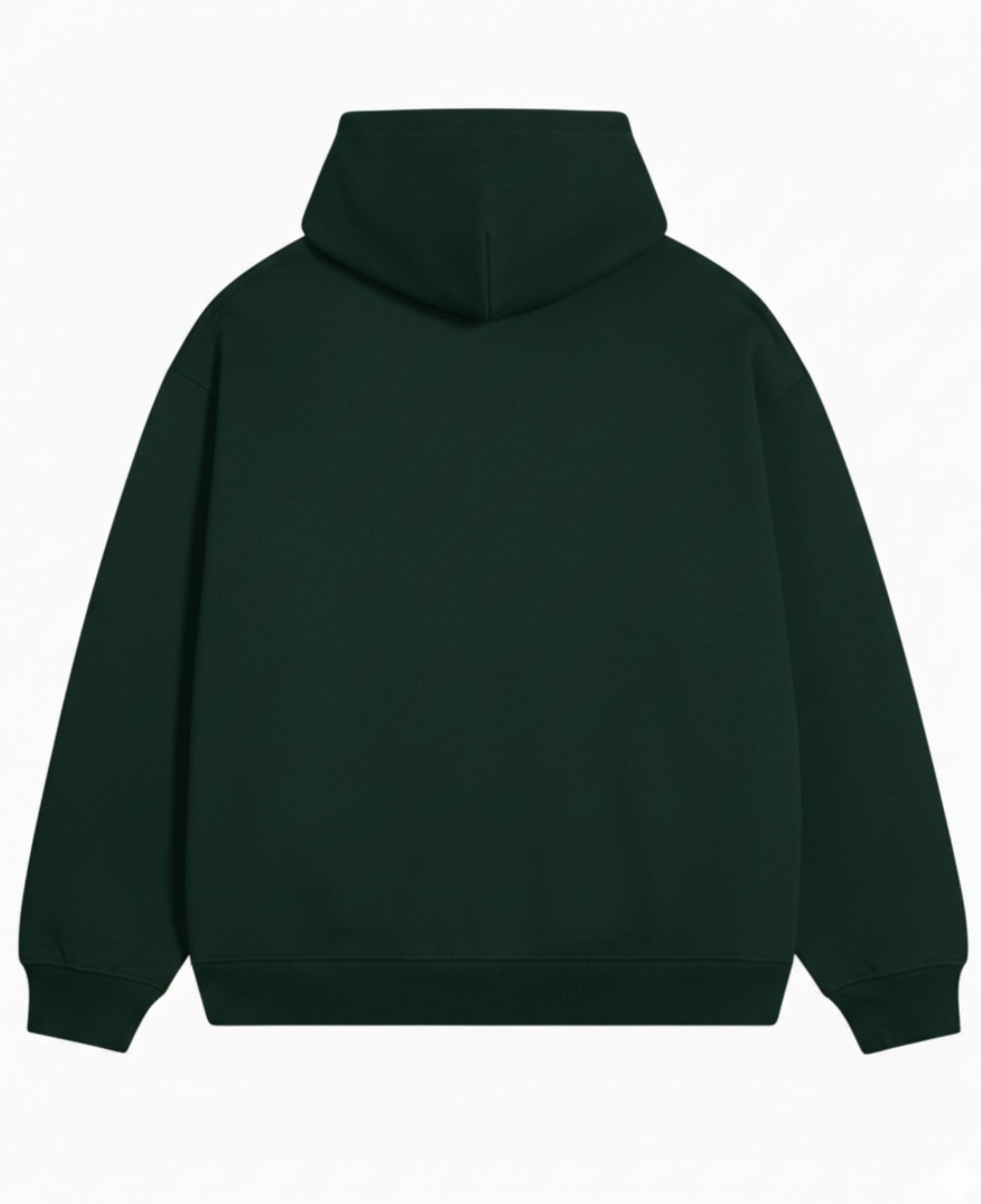 Bottle Green Oversized Hoodie Back Design
