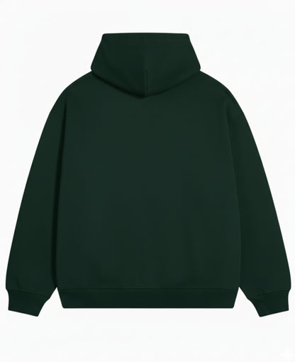 Bottle Green Oversized Hoodie Back Design