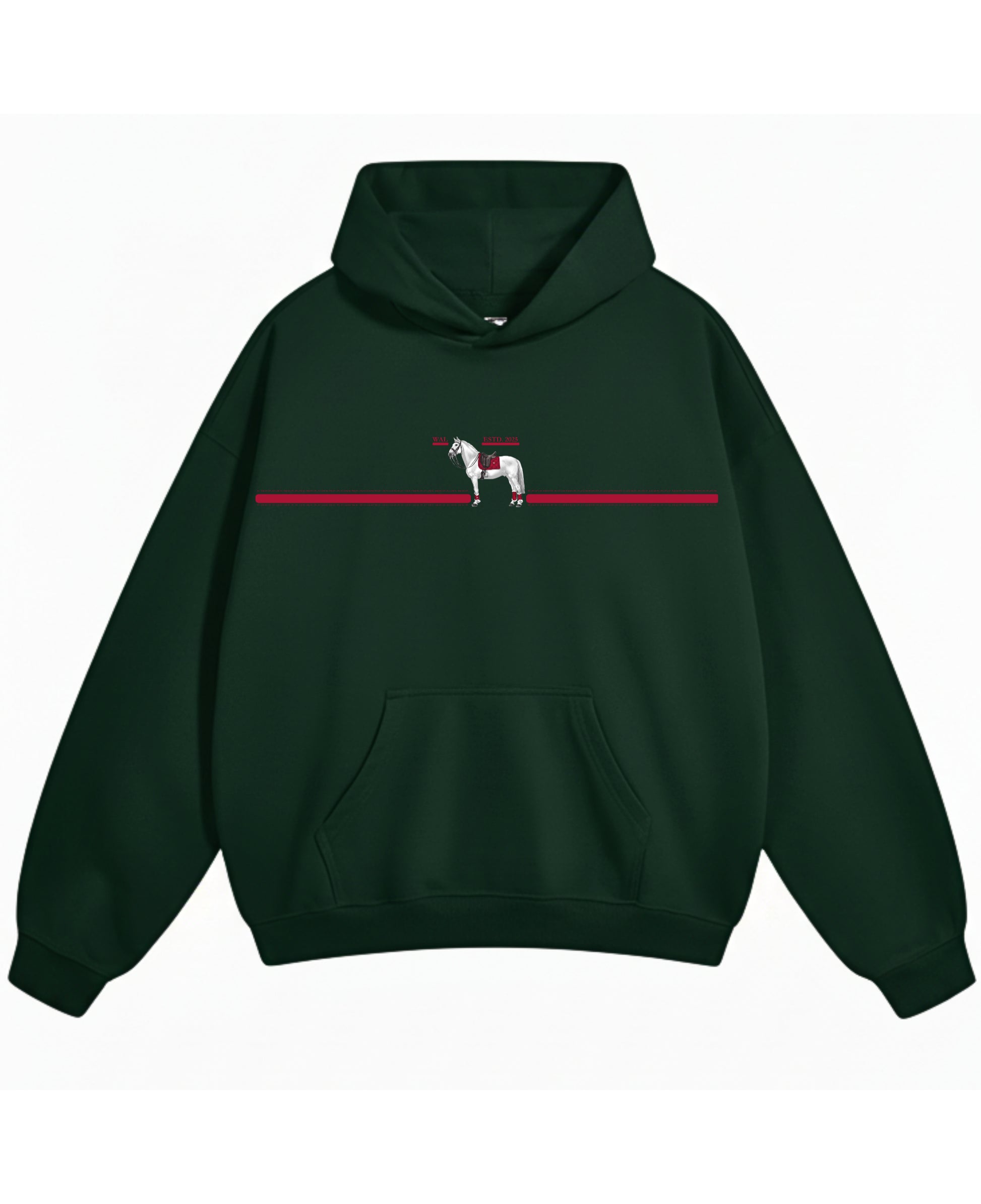 Bottle Green Oversized Hoodie Front Design