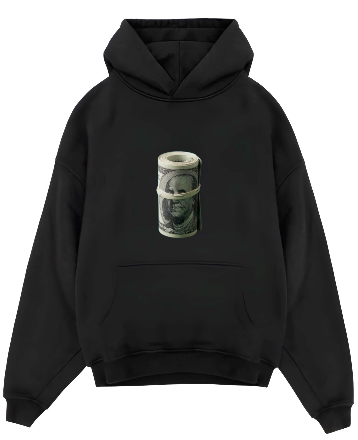 Black Oversized Hoodie Front Design