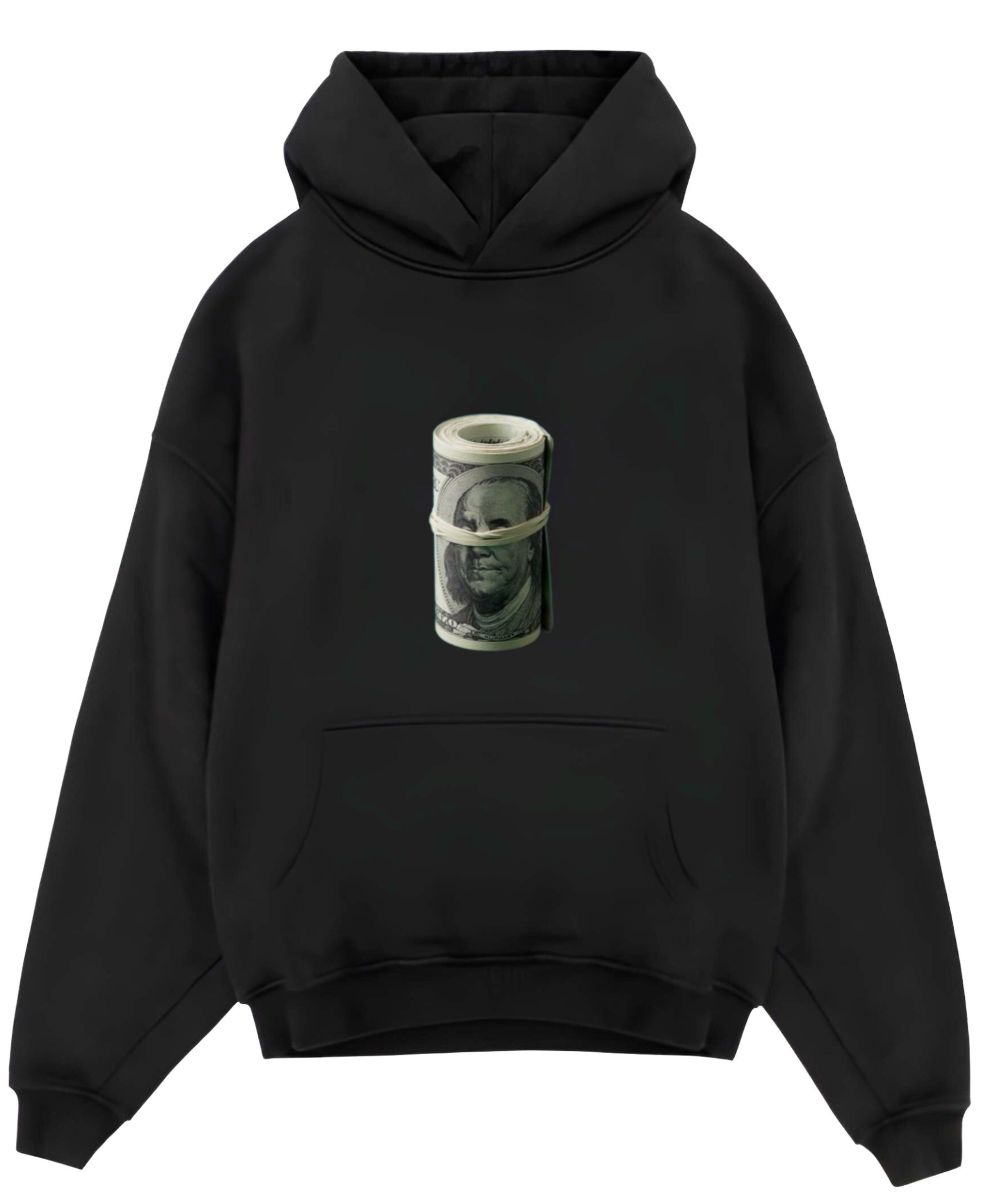 Black Oversized Hoodie Front Design